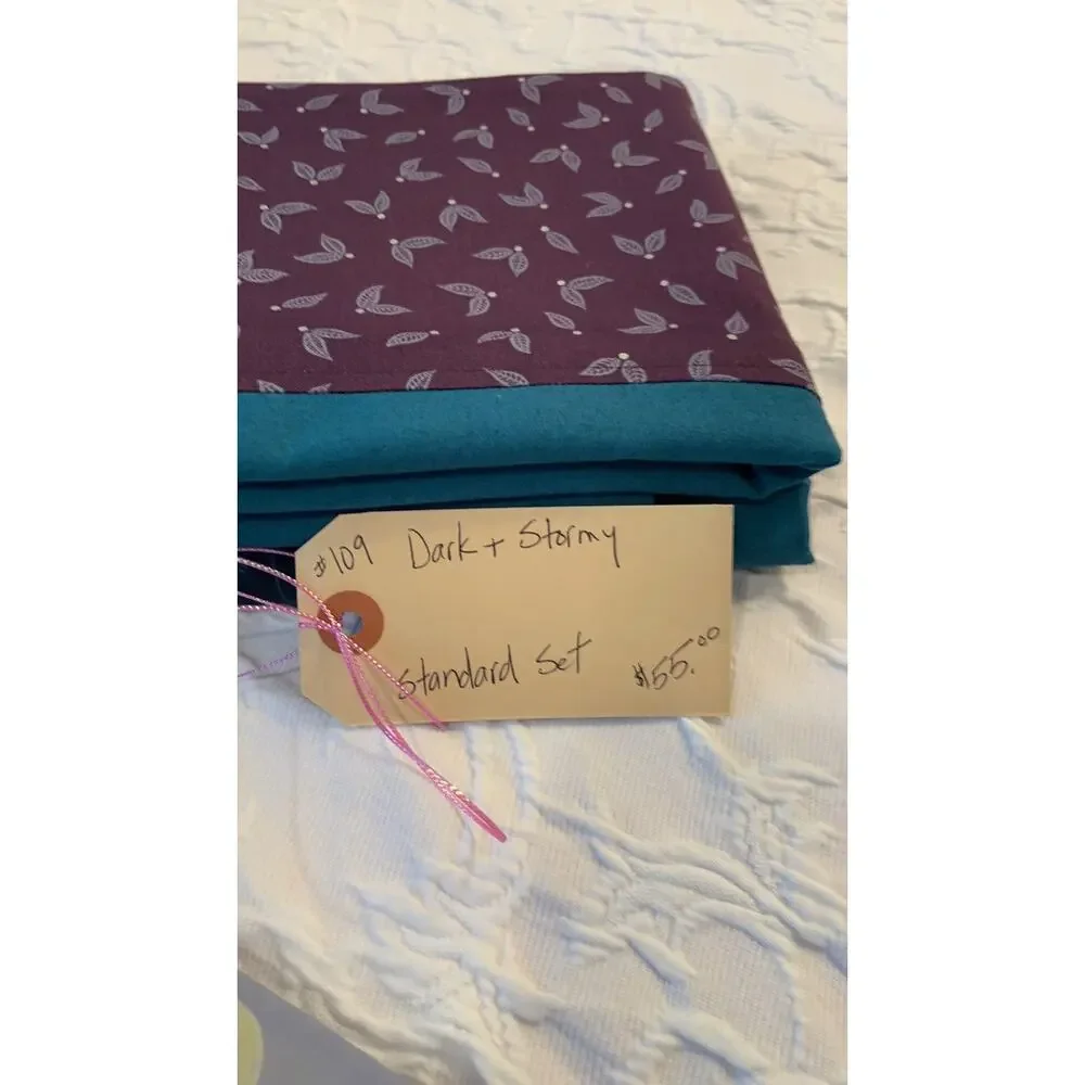 Handmade Floral Pillowcases, Anna Maria Horner Teal Peach Print